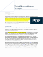 Summary of Select Firearm Violence Prevention Strategies