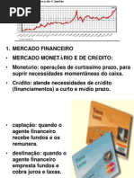 mercado monetário, crédito, capitais e cambial
