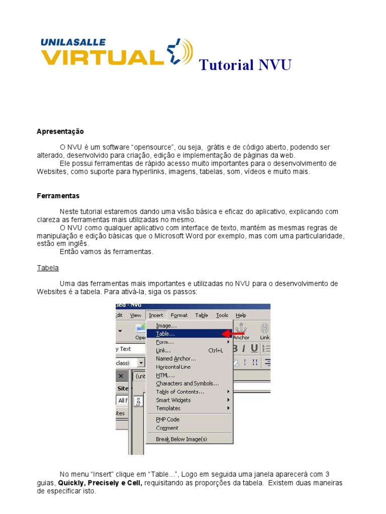 Tutorial NVU | PDF