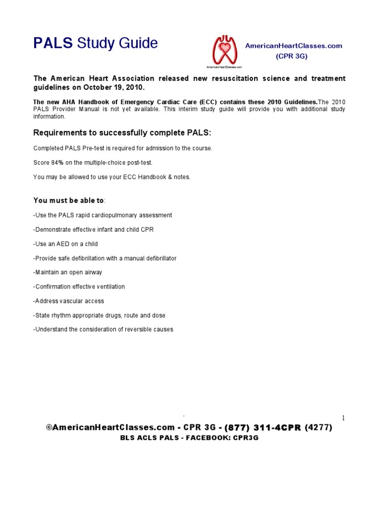 Pals Study Guide PDF