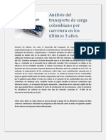 Análisis del transporte de carga por carretera