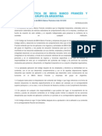 Código de Ética de Bbva Banco Francés y Empresas Del Grupo en Argentina
