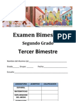 Esamen Tercer Bimestre Segundo Año