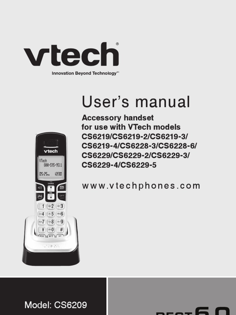 VTECH CS6219 manual | Telephone | Electromagnetic Interference