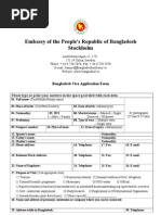 Visa Application Form