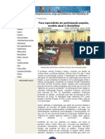 Frederico Sotero Profere Palestra Sobre Gestão Participativa Em Rede Na Assembléia Legislativa Do Rio Grande Do Sul