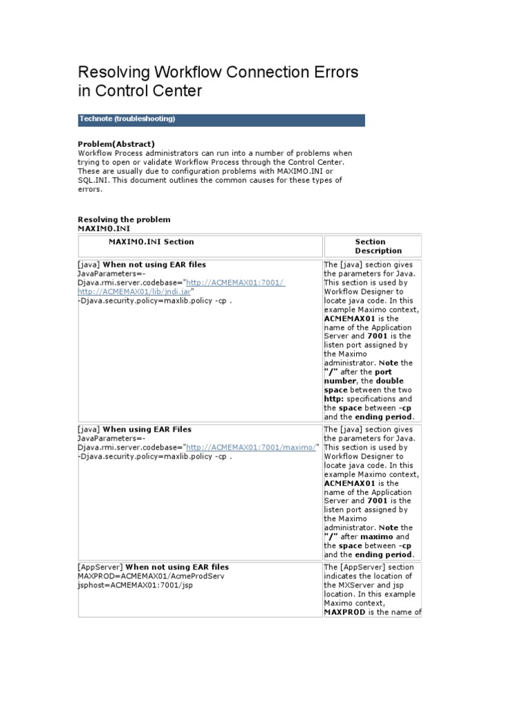 KB00035.2Resolving Workflow Connection Errors in Control Center PDF