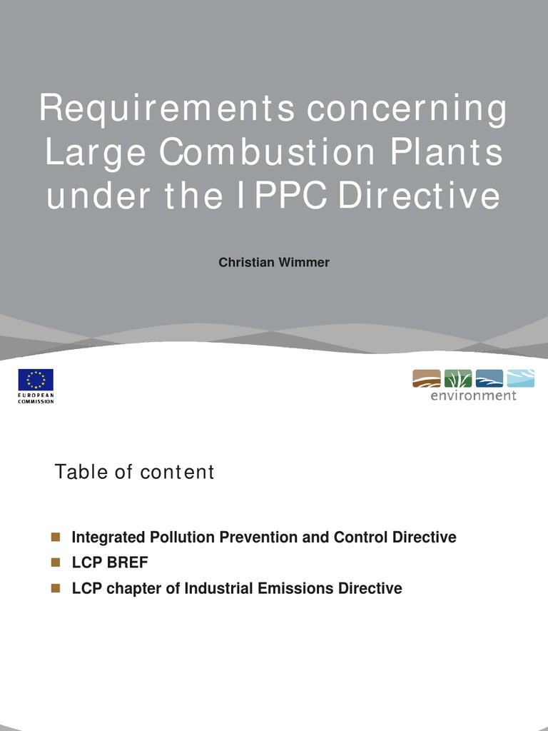 IPPC Directive for Large Combustion Plants | PDF | Air Pollution ...