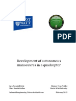 Development of Autonomous Manoeuvres in A Quadcopter
