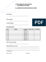 Registration Form - Floorball