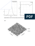 Height Distribution Is Seen To Be of Gaussian Shape See Above Left Image. HHCF Fit On The Right