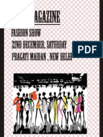 Star Magazine: Fashion Show 22nd December, Saturday Pragati Maidan, New Delhi