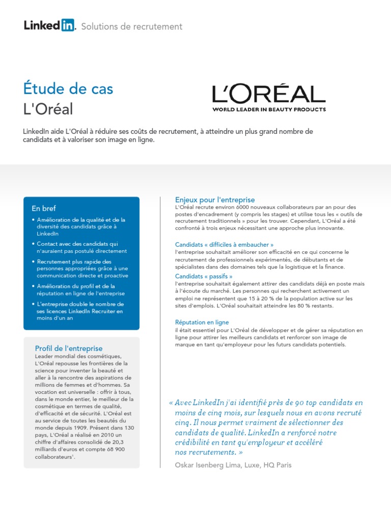 L'oreal Case Study | PDF | Business | Économie