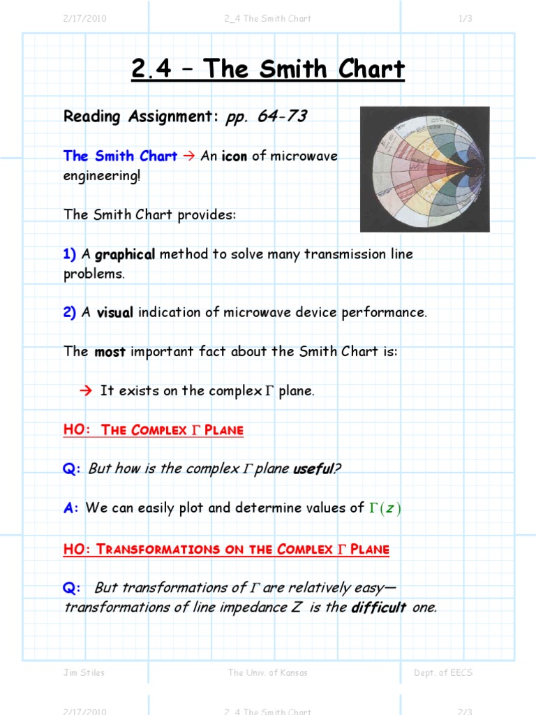 Understanding the Smith Chart | PDF | Electrical Impedance ...