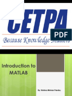 Summer Training - Introduction To Matlab