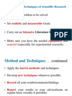 Methods and Techniques of Scientific Research: - Identify