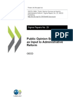 OECD. Public Opinion Surveys As Input To Administrative Reform