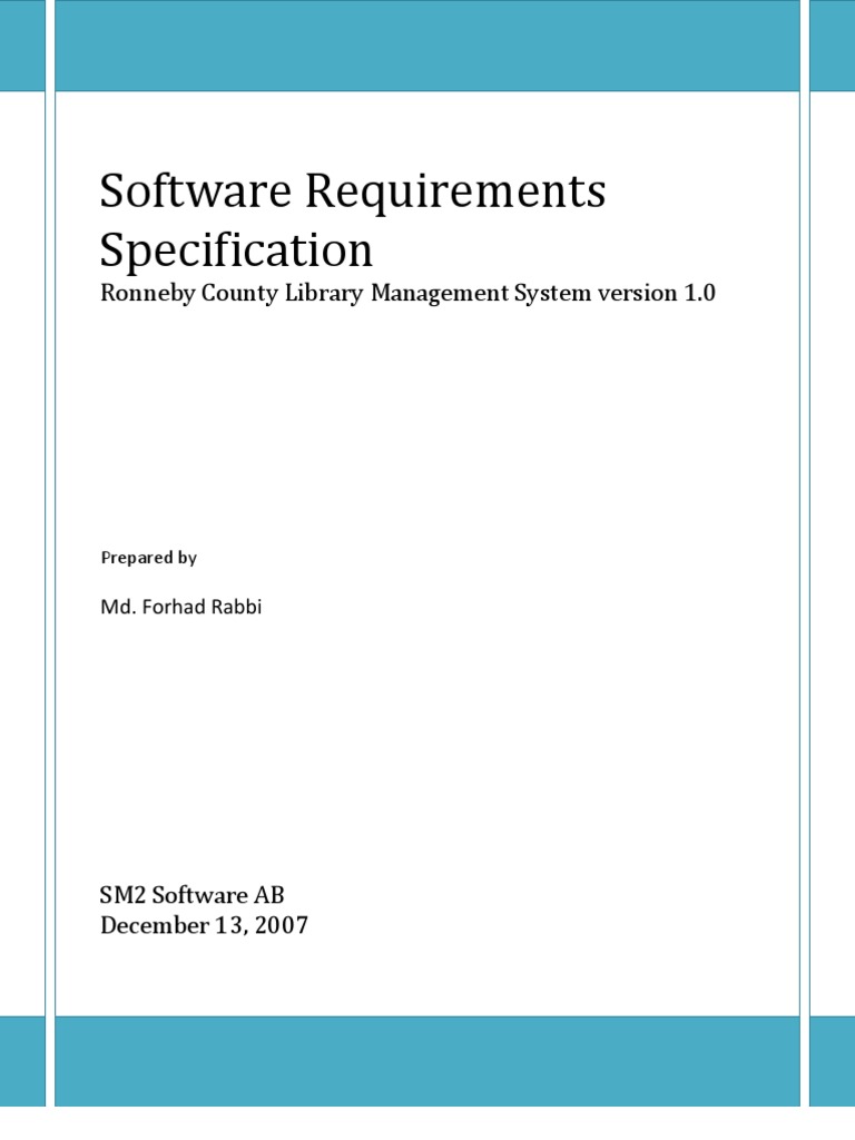 SRS Example | Graphical User Interfaces | Communications Protocols