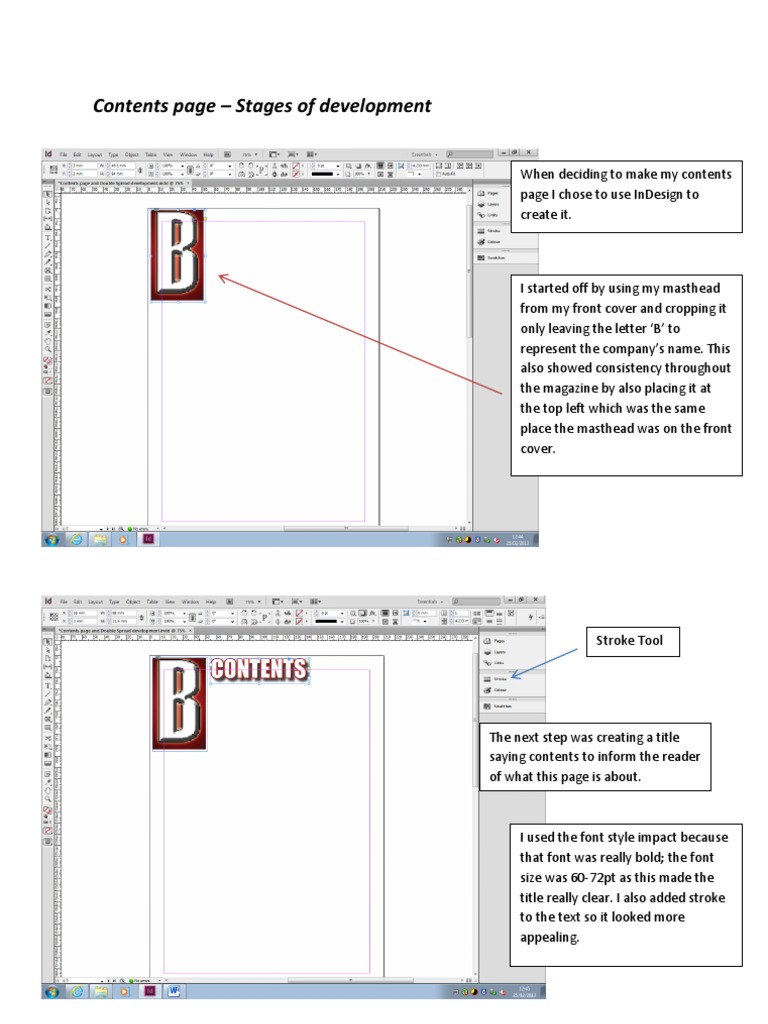 Magazine Contents Page Development Guide | PDF | Typefaces | Communication