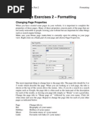 Frontpage Exercises 2 - Formatting: Changing Page Properties