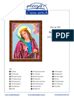 St. Catherine Cross Stitch Pattern (Color Detail)