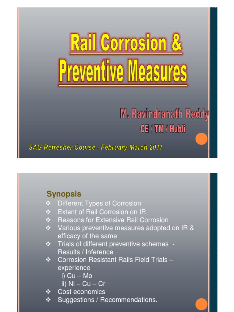 Rail Corrosion | PDF | Corrosion | Rust