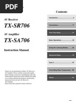 Download Onkyo TX-SR706 AV Receiver by Marlon Patrone SN12720112 doc pdf
