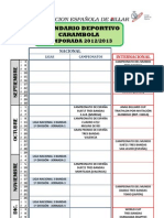 Calendario RFEB Carambola 25-02-13