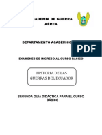 Historia de Las Guerras Del Ecuador - Segunda Guía - Alumno393