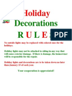 Holiday Rules