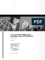 DWDM System Installation, Setup, and Test Manual PDF