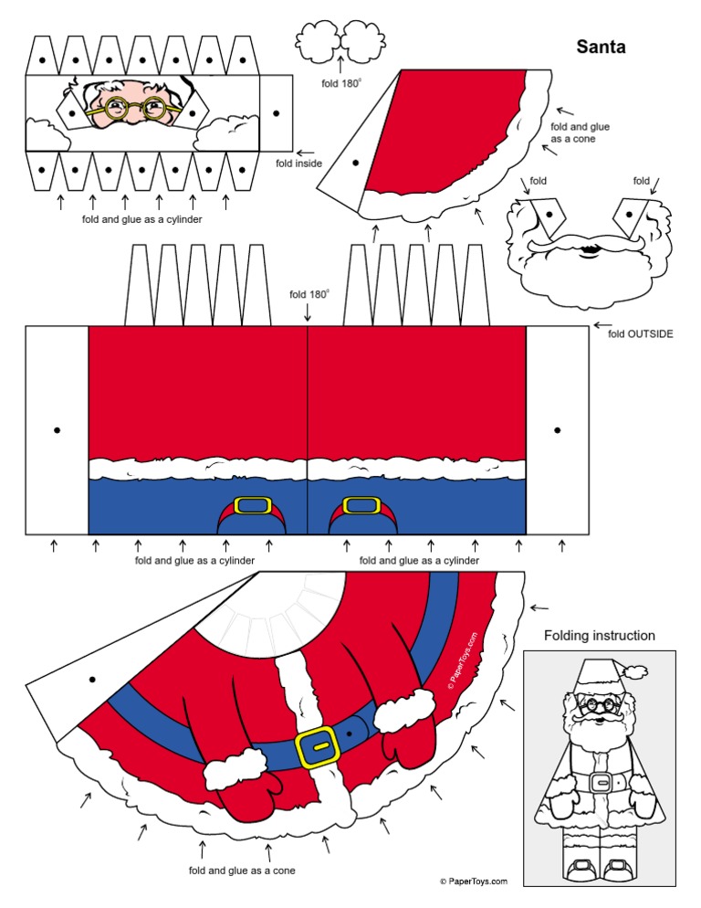 Santa Folding Instructions | PDF