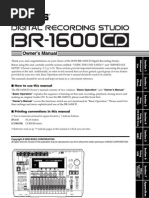 Boss BR-1600CD Owners Manual