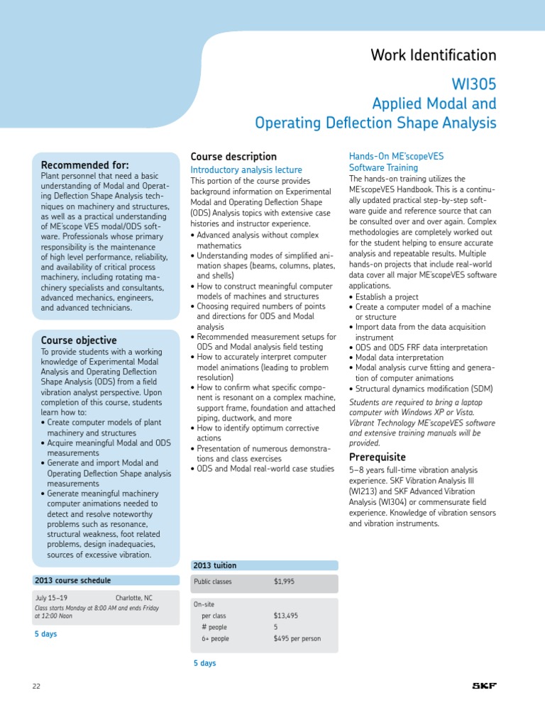 WI305 Applied Modal and Operating Deflection Shape Analysis PDF | PDF ...