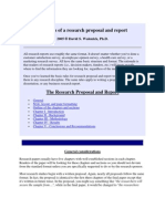 Elements of a Research Proposal and Report