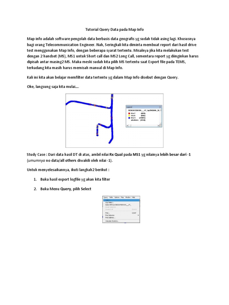 Query Data di Map Info untuk Engineer | PDF
