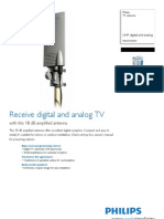 Receive Digital and Analog TV: With This 18 DB Amplified Antenna