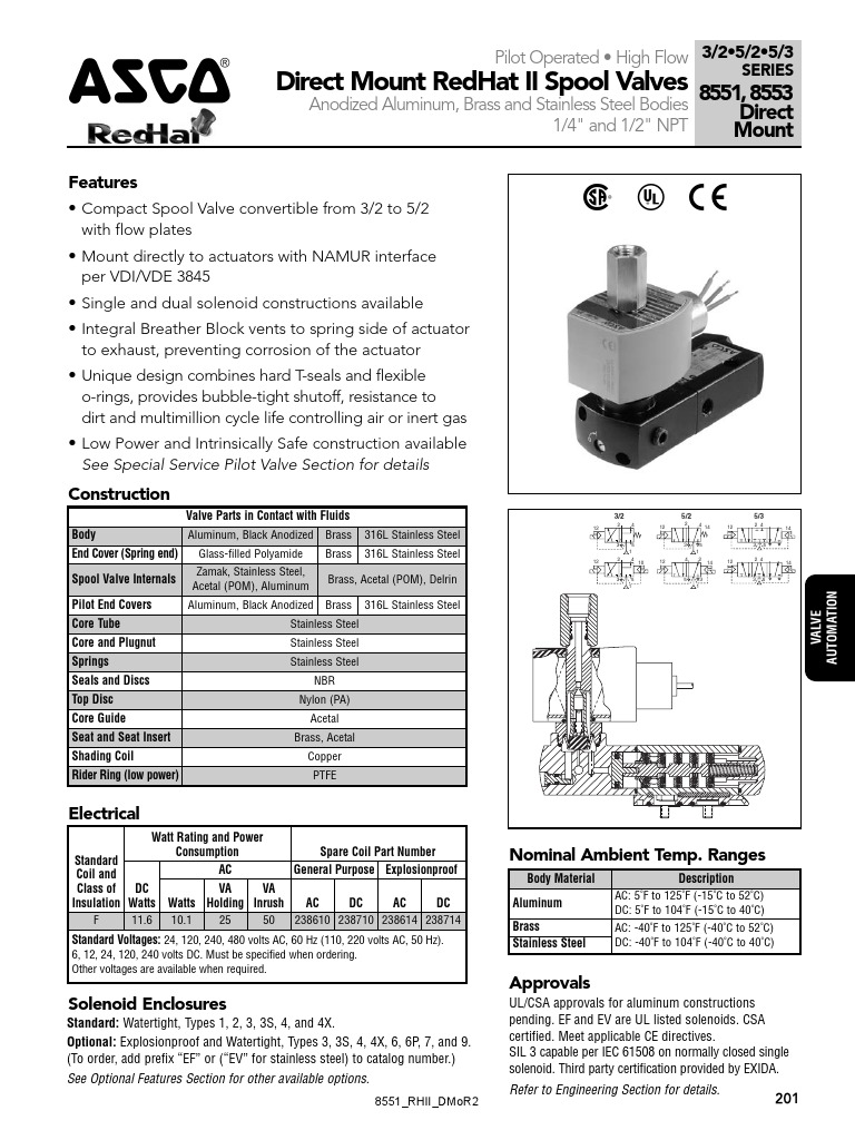Asco Solenoid Valve Valve Mechanical Engineering