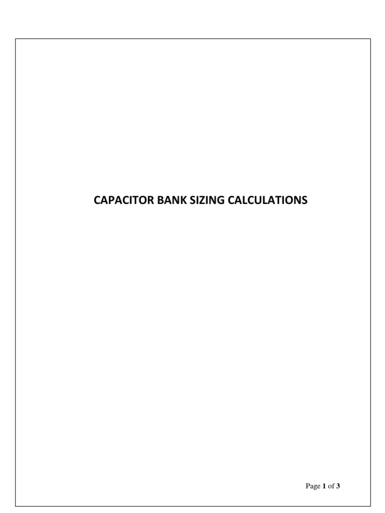 Capacitor Bank Sizing Calculations.pdf Capacitor Electricity