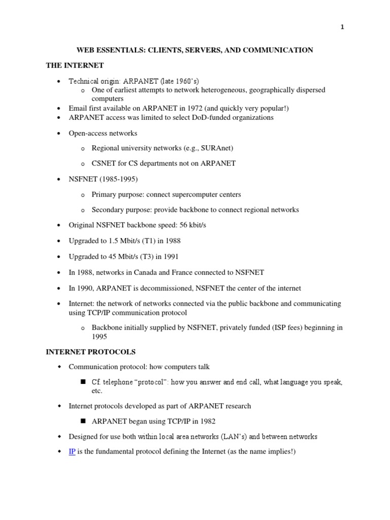 Internet Protocols and Communication Essentials | PDF | Hypertext ...