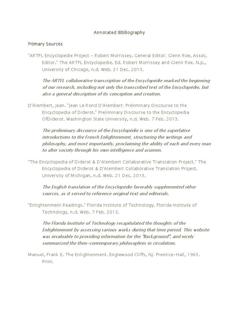 Philosophy annotated bibliography image