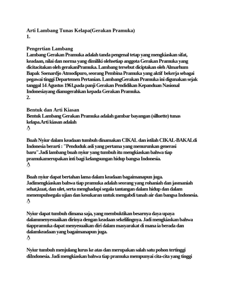 Arti Lambang Tunas Kelapa