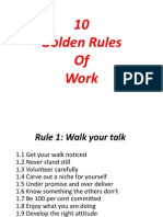 10 Golden Rules of Work