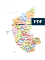 Karnataka road map with major cities and districts