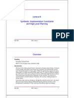 Synthesis, Implementation Constraints and High-Level Planning