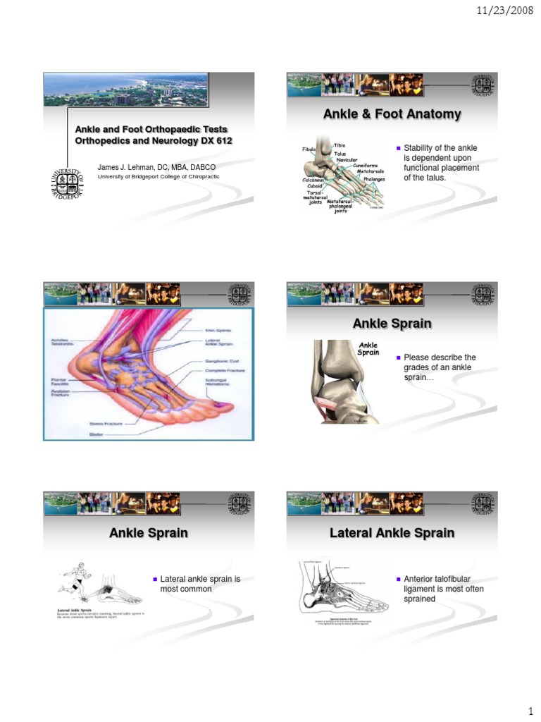 Ankle and Foot Orthopedic Tests PDF Ankle Foot