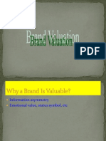 Valuation of A Brand