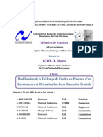 Modélisation de La Décharge de Foudre en Présence D'un Paratonnerre Et Détermination de Sa Dimension Fractale