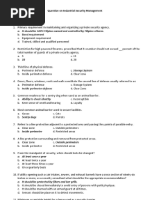 Question On Industrial Security Management (Answer KEY)