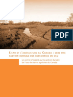 L’eau et l’agriculture au Canada : vers une gestion durable des ressources en eau